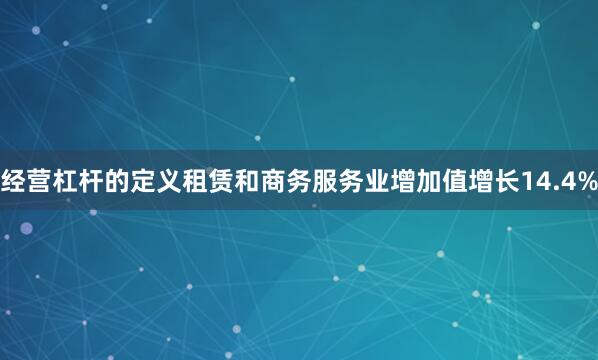 经营杠杆的定义租赁和商务服务业增加值增长14.4%